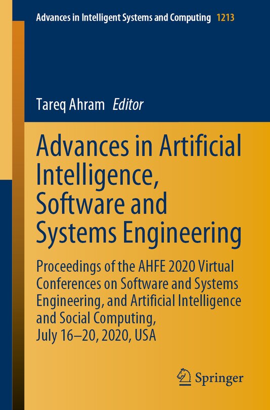 Front cover_Advances in Artificial Intelligence, Software and Systems Engineering
