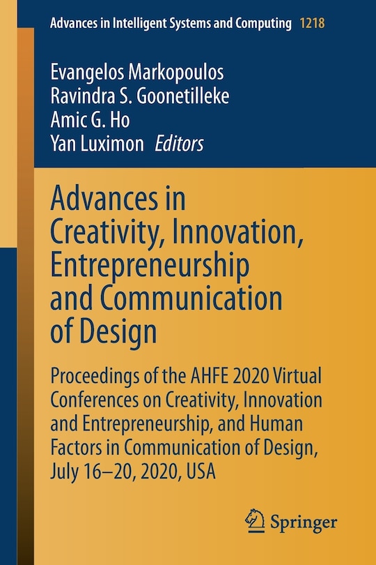 Front cover_Advances in Creativity, Innovation, Entrepreneurship and Communication of Design