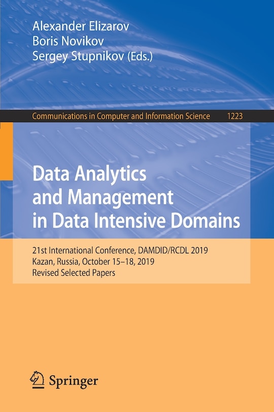Couverture_Data Analytics and Management in Data Intensive Domains