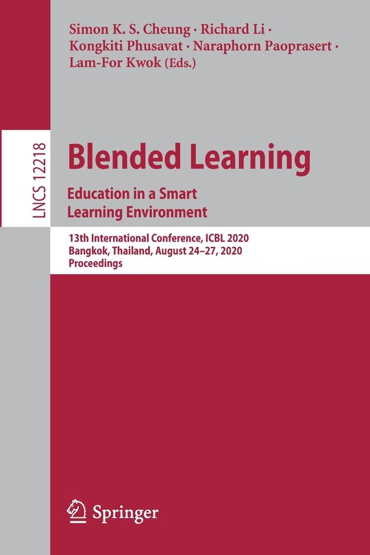 Front cover_Blended Learning. Education In A Smart Learning Environment