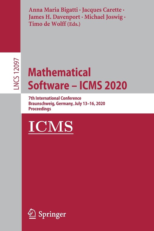Couverture_Mathematical Software - Icms 2020