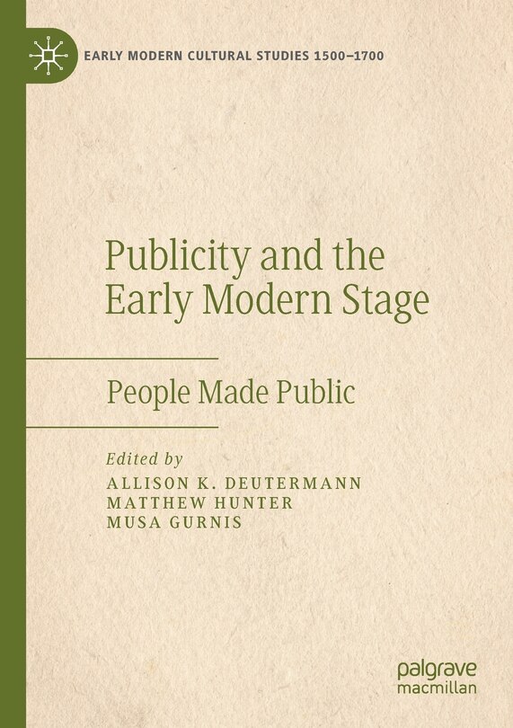 Front cover_Publicity and the Early Modern Stage