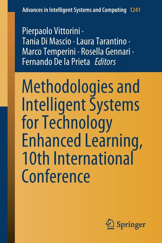 Couverture_Methodologies And Intelligent Systems For Technology Enhanced Learning, 10th International Conference