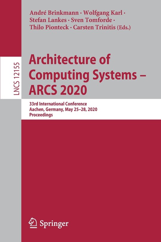 Front cover_Architecture Of Computing Systems - Arcs 2020