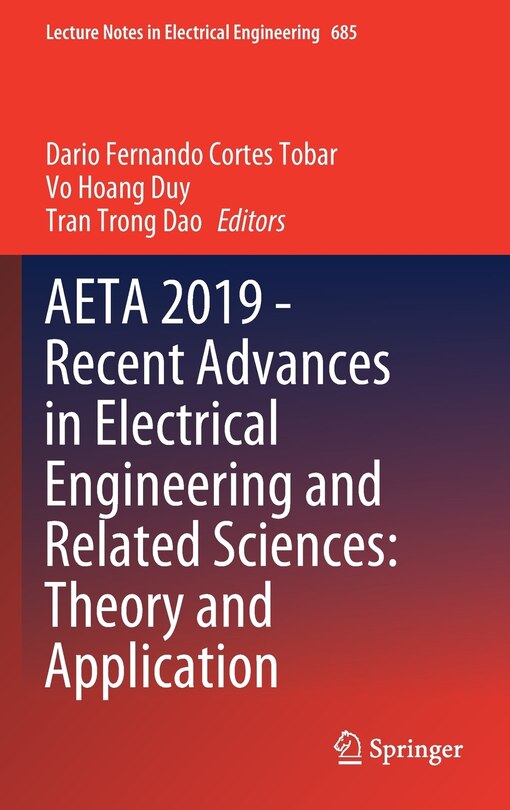 Couverture_Aeta 2019 - Recent Advances In Electrical Engineering And Related Sciences