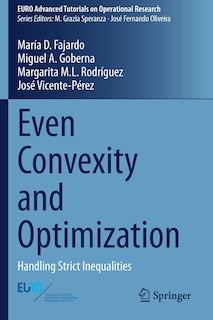 Front cover_Even Convexity And Optimization