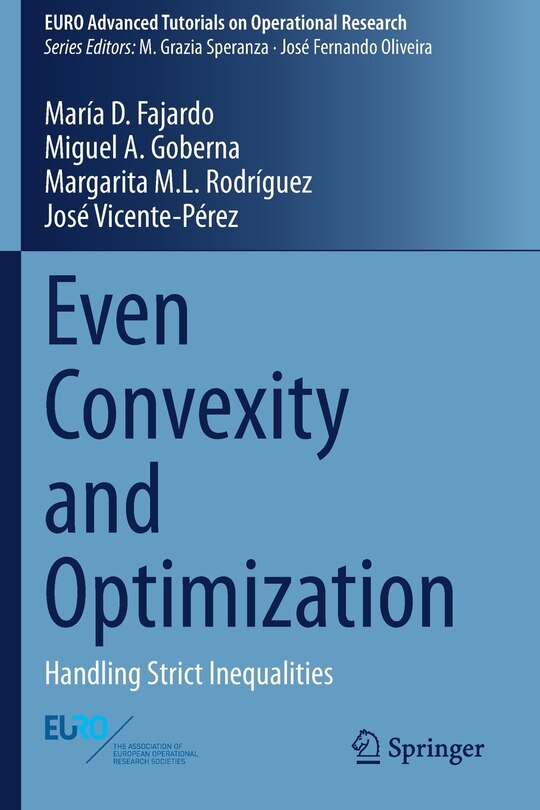 Front cover_Even Convexity And Optimization