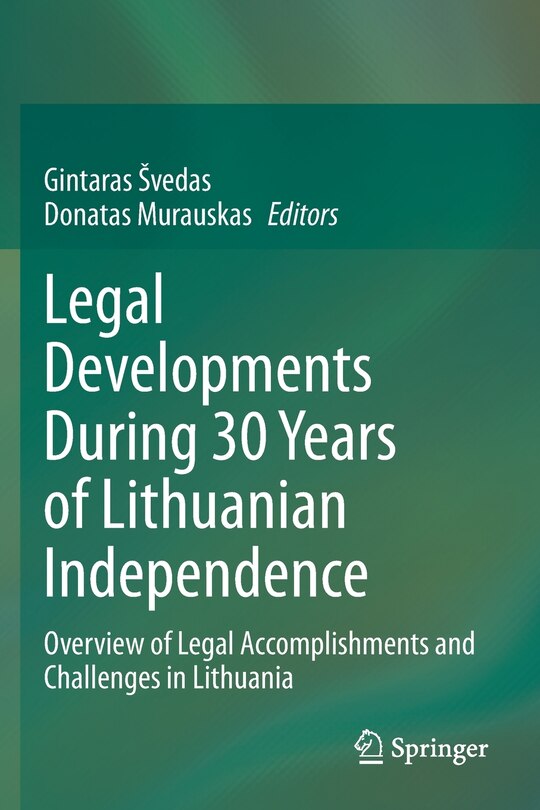 Couverture_Legal Developments During 30 Years Of Lithuanian Independence