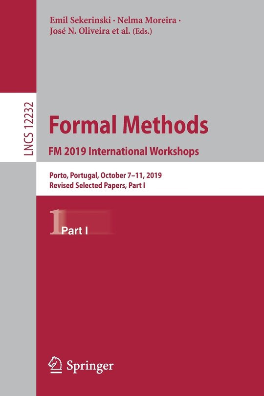 Front cover_Formal Methods. Fm 2019 International Workshops