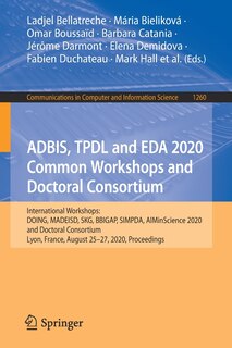 Front cover_ADBIS, TPDL and EDA 2020 Common Workshops and Doctoral Consortium
