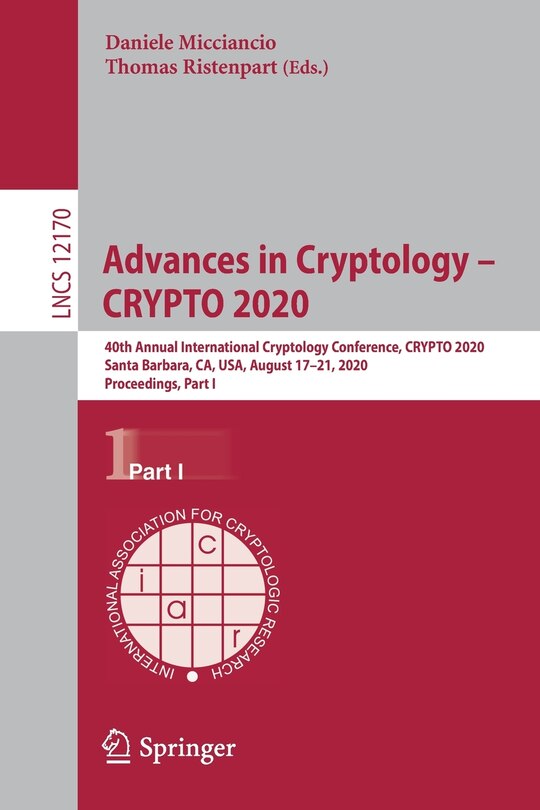 Front cover_Advances in Cryptology - CRYPTO 2020