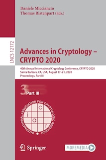 Front cover_Advances in Cryptology - CRYPTO 2020