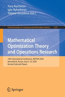 Front cover_Mathematical Optimization Theory and Operations Research