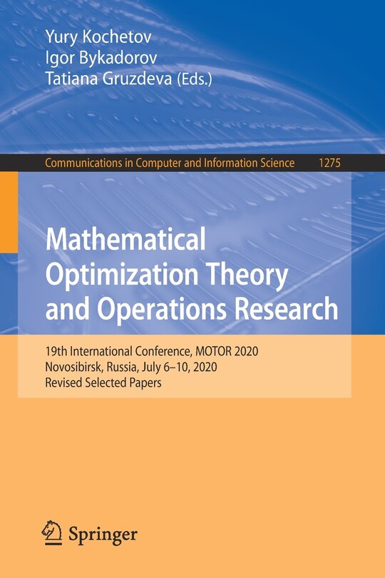 Front cover_Mathematical Optimization Theory and Operations Research
