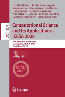 Front cover_Computational Science And Its Applications - Iccsa 2020