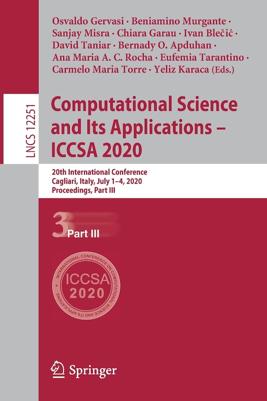 Front cover_Computational Science And Its Applications - Iccsa 2020