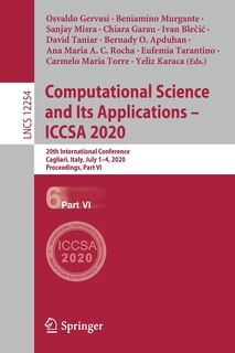 Couverture_Computational Science And Its Applications - Iccsa 2020