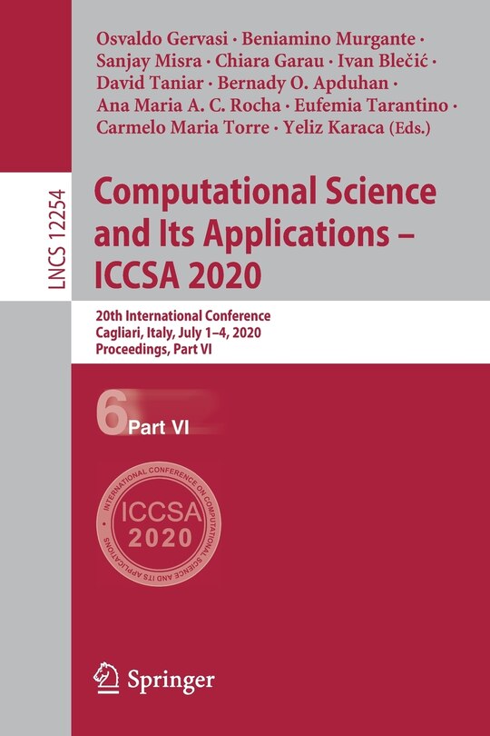 Couverture_Computational Science And Its Applications - Iccsa 2020