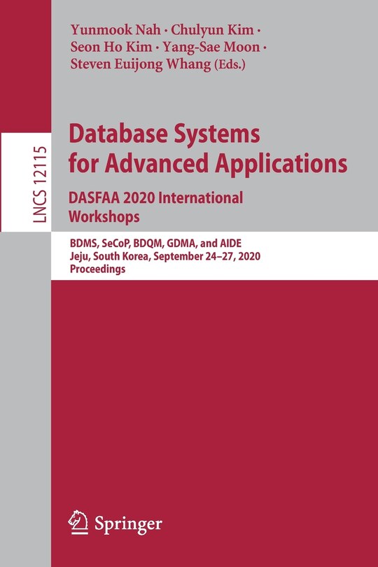 Couverture_Database Systems For Advanced Applications. Dasfaa 2020 International Workshops
