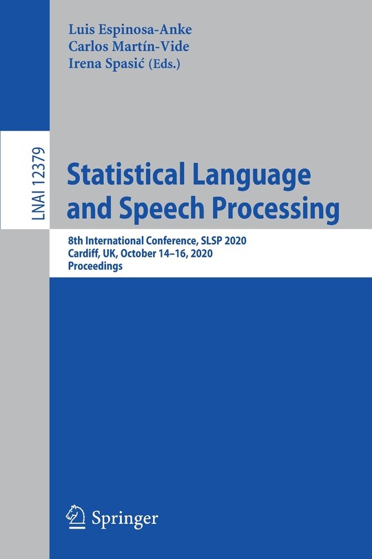 Front cover_Statistical Language And Speech Processing