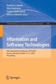 Front cover_Information And Software Technologies