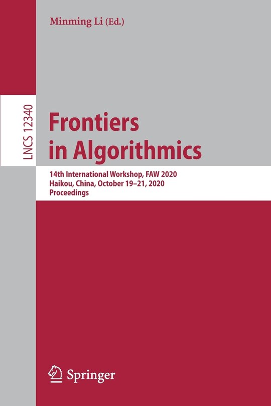 Couverture_Frontiers In Algorithmics