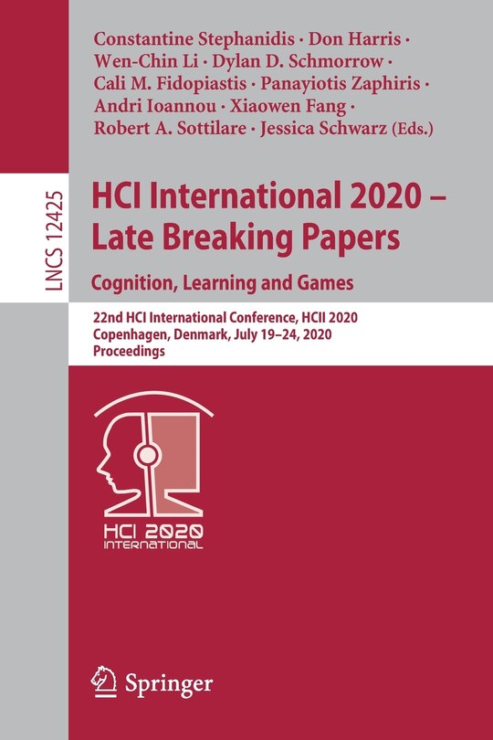 Front cover_HCI International 2020 - Late Breaking Papers