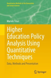 Couverture_Higher Education Policy Analysis Using Quantitative Techniques