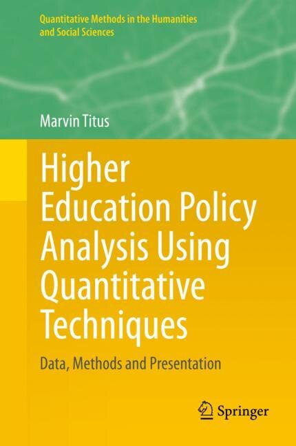 Couverture_Higher Education Policy Analysis Using Quantitative Techniques
