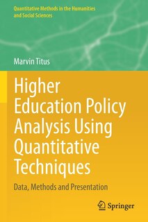 Couverture_Higher Education Policy Analysis Using Quantitative Techniques