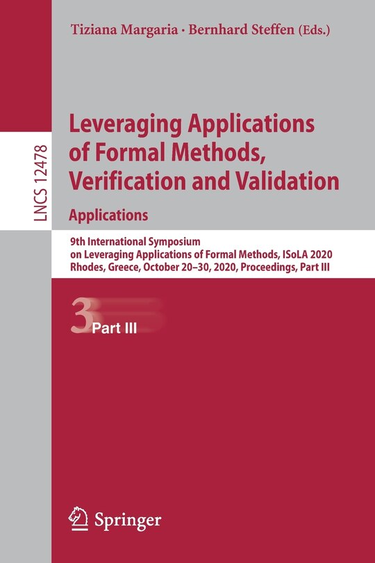 Couverture_Leveraging Applications of Formal Methods, Verification and Validation