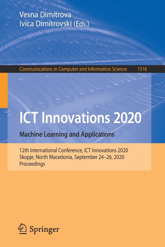Front cover_ICT Innovations 2020. Machine Learning and Applications