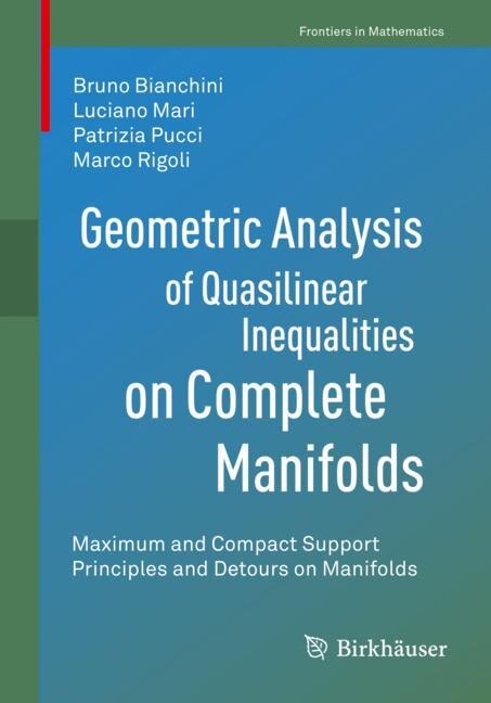 Couverture_Geometric Analysis Of Quasilinear Inequalities On Complete Manifolds