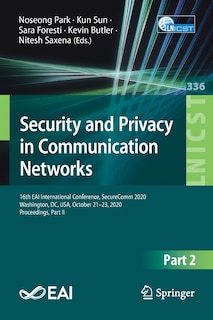 Couverture_Security and Privacy in Communication Networks