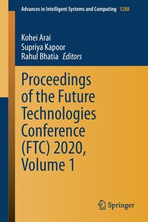 Couverture_Proceedings Of The Future Technologies Conference (ftc) 2020, Volume 1