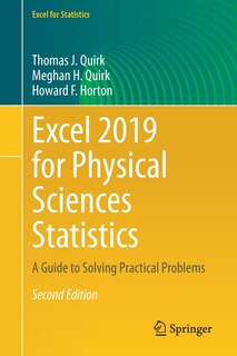 Couverture_Excel 2019 For Physical Sciences Statistics