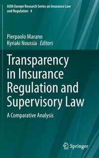 Couverture_Transparency In Insurance Regulation And Supervisory Law