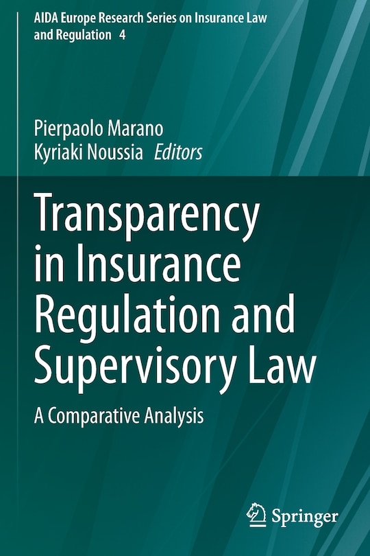 Front cover_Transparency in Insurance Regulation and Supervisory Law