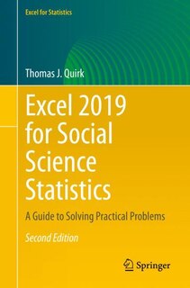 Couverture_Excel 2019 For Social Science Statistics
