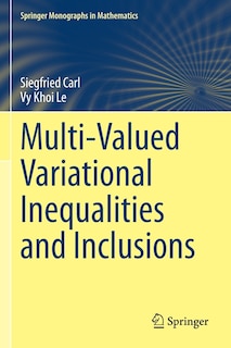 Front cover_Multi-valued Variational Inequalities And Inclusions