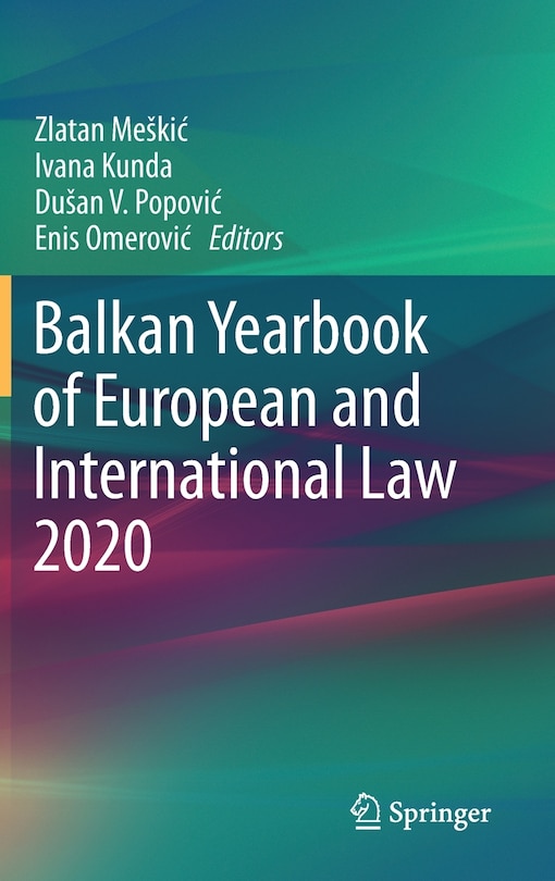 Front cover_Balkan Yearbook Of European And International Law 2020