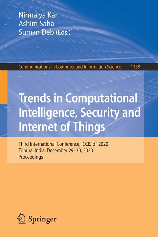 Couverture_Trends In Computational Intelligence, Security And Internet Of Things