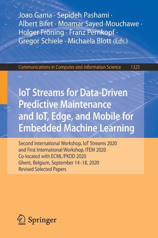 Couverture_IoT Streams for Data-Driven Predictive Maintenance and IoT, Edge, and Mobile for Embedded Machine Learning