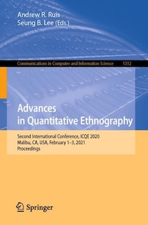 Advances In Quantitative Ethnography: Second International Conference, Icqe 2020, Malibu, Ca, Usa, February 1-3, 2021, Proceedings