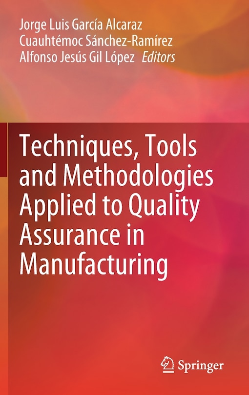 Couverture_Techniques, Tools And Methodologies Applied To Quality Assurance In Manufacturing