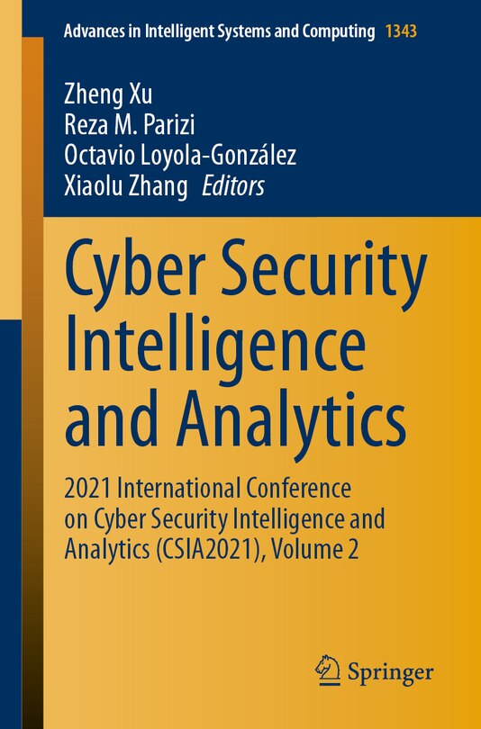 Couverture_Cyber Security Intelligence And Analytics