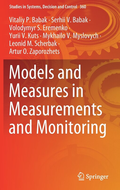 Front cover_Models and Measures in Measurements and Monitoring