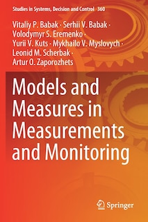 Front cover_Models and Measures in Measurements and Monitoring