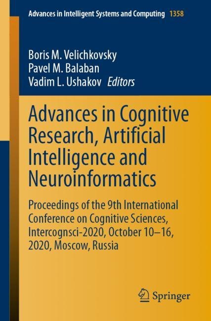 Couverture_Advances in Cognitive Research, Artificial Intelligence and Neuroinformatics