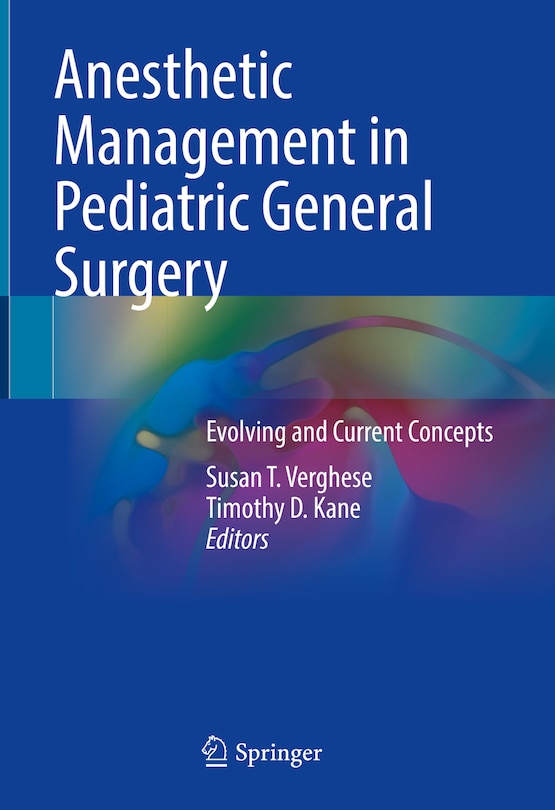 Couverture_Anesthetic Management In Pediatric General Surgery